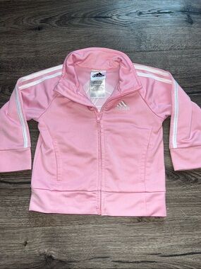 Adidas Pink Zip-Up Kids Track Jacket size 12mo
